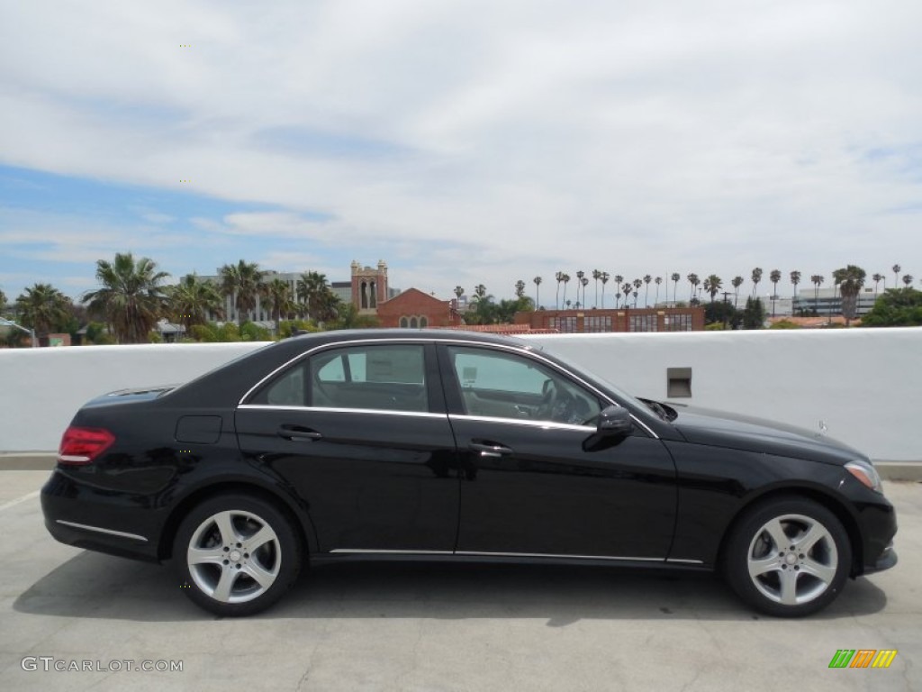 2014 E 350 Sedan - Black / Silk Beige/Espresso Brown photo #3