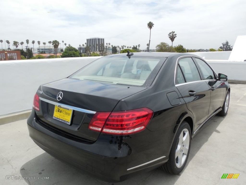 2014 E 350 Sedan - Black / Silk Beige/Espresso Brown photo #4