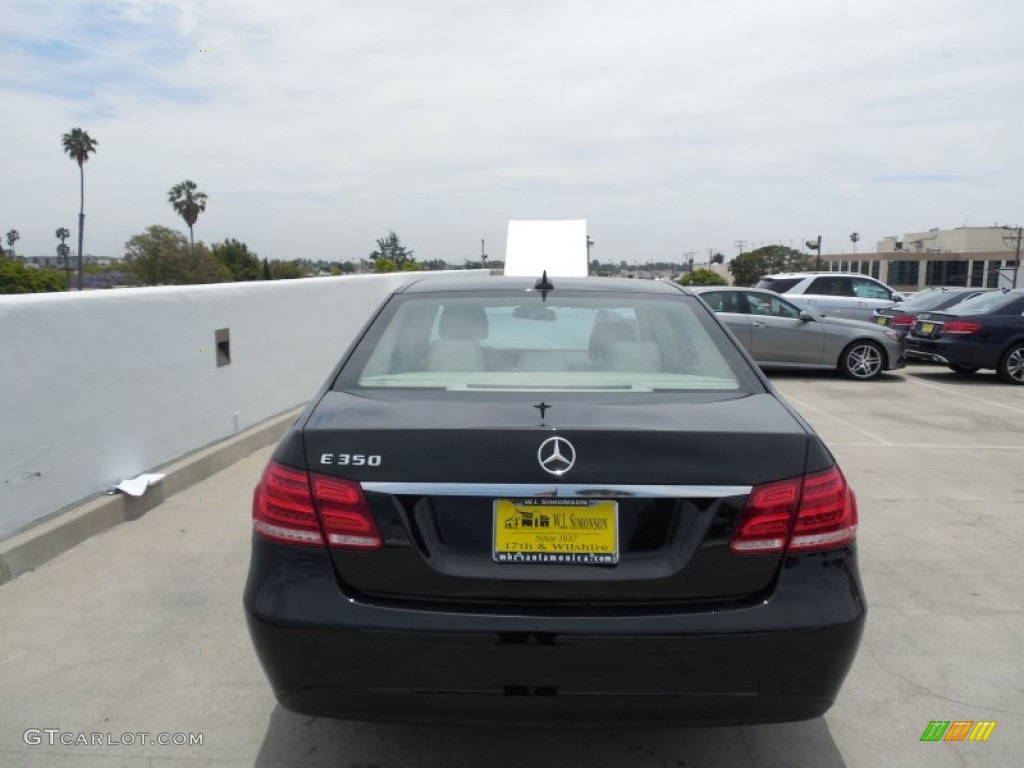 2014 E 350 Sedan - Black / Silk Beige/Espresso Brown photo #5