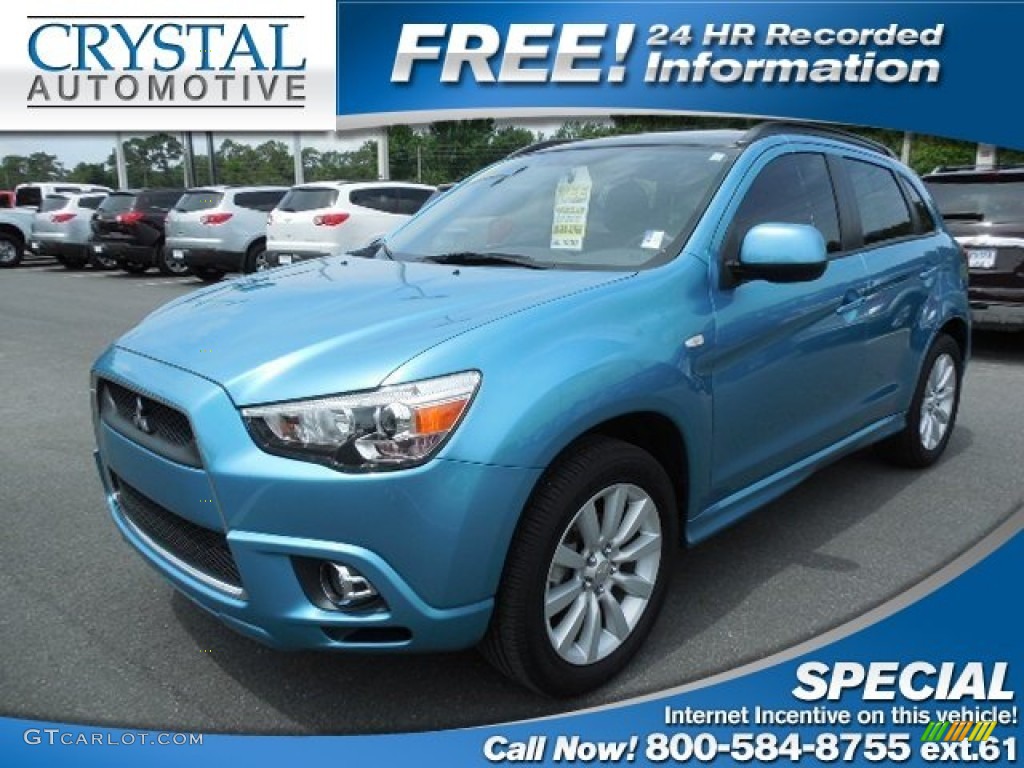 2011 Outlander Sport SE - Laguna Blue Metallic / Black photo #1