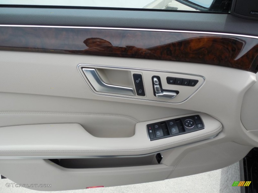 2014 E 350 Sedan - Black / Silk Beige/Espresso Brown photo #9