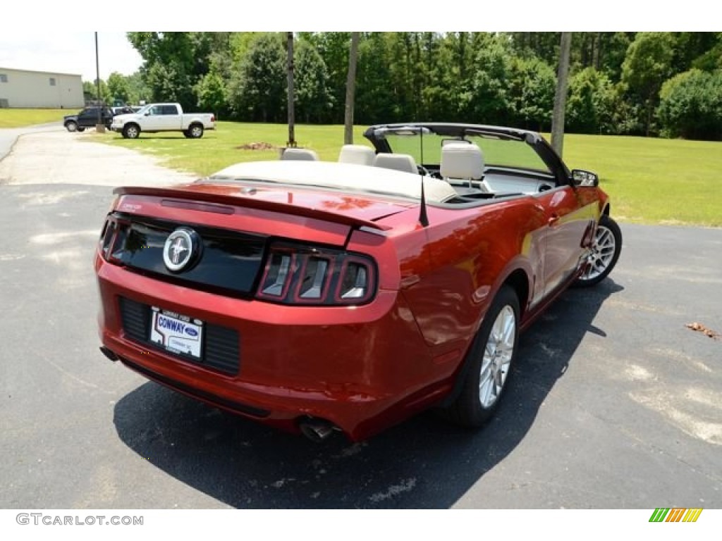 2014 Mustang V6 Premium Convertible - Ruby Red / Medium Stone photo #5