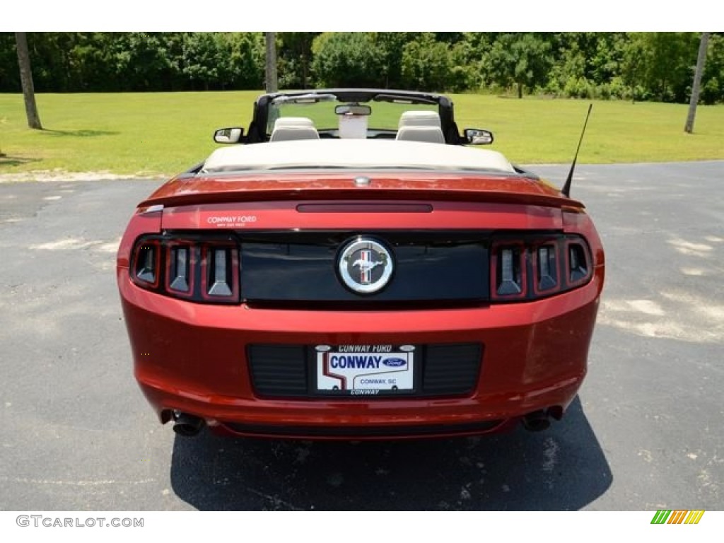 2014 Mustang V6 Premium Convertible - Ruby Red / Medium Stone photo #6