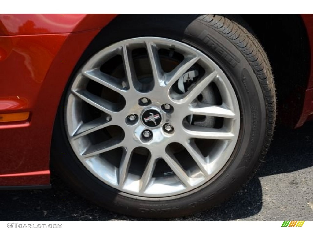 2014 Mustang V6 Premium Convertible - Ruby Red / Medium Stone photo #9