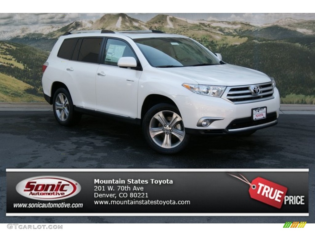 2013 Highlander Limited 4WD - Blizzard White Pearl / Black photo #1