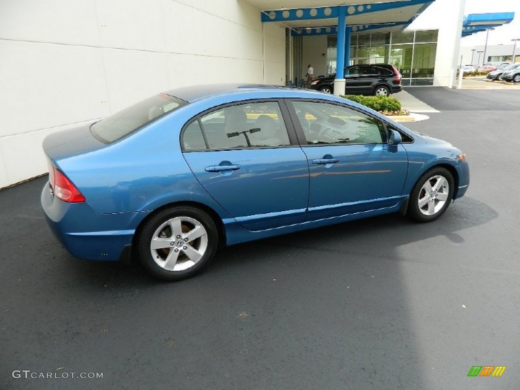 2007 Civic EX Sedan - Atomic Blue Metallic / Gray photo #7