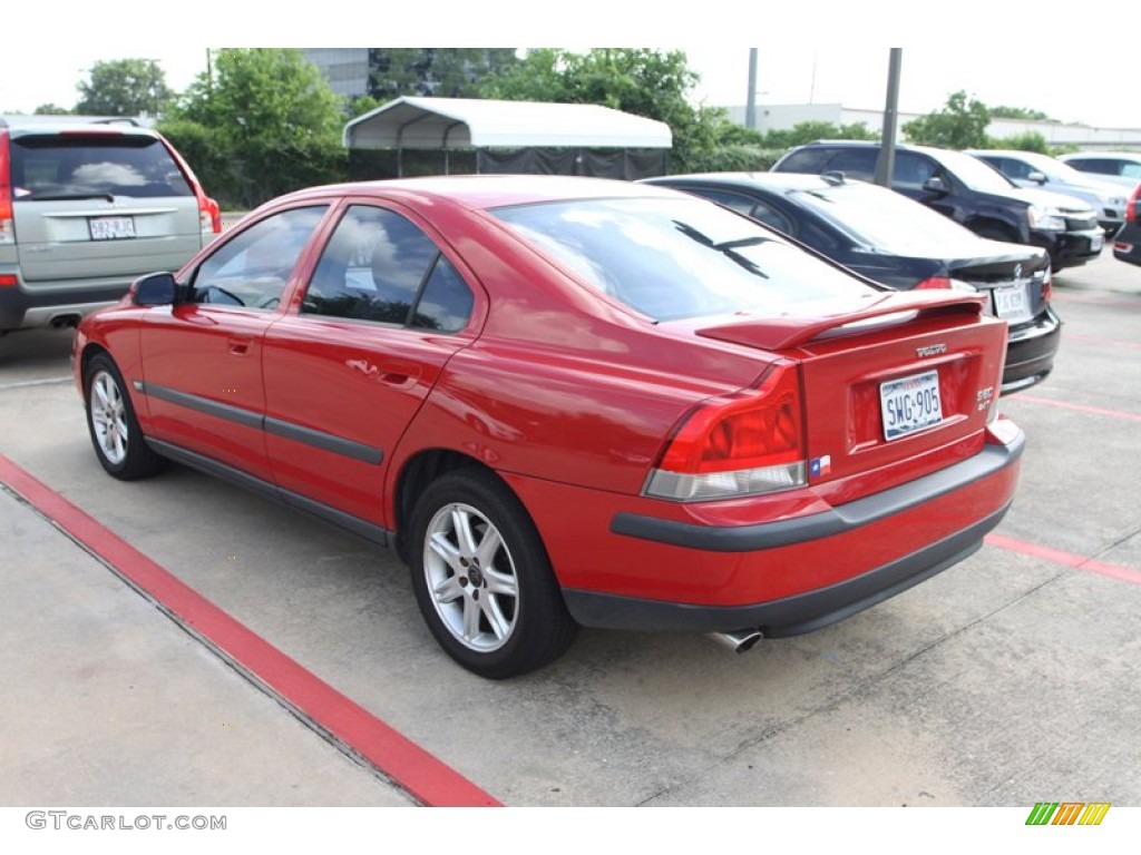 2002 S60 2.4T - Red / Taupe/Light Taupe photo #7