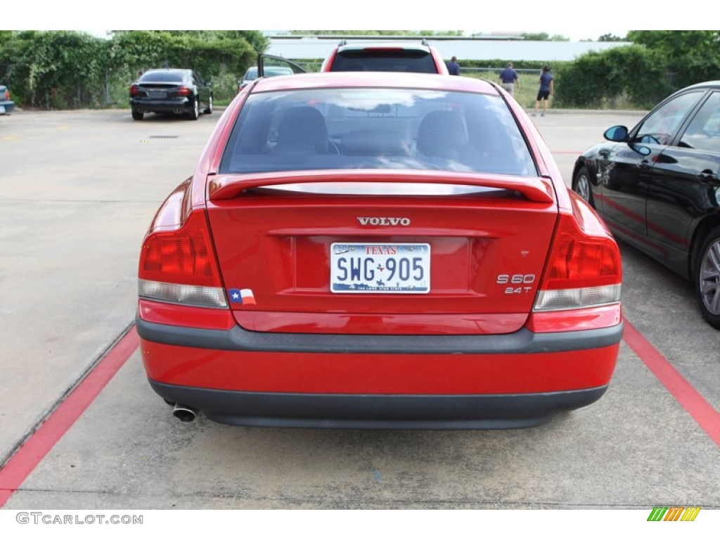 2002 S60 2.4T - Red / Taupe/Light Taupe photo #8