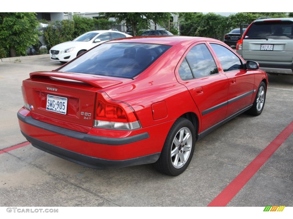 2002 S60 2.4T - Red / Taupe/Light Taupe photo #9
