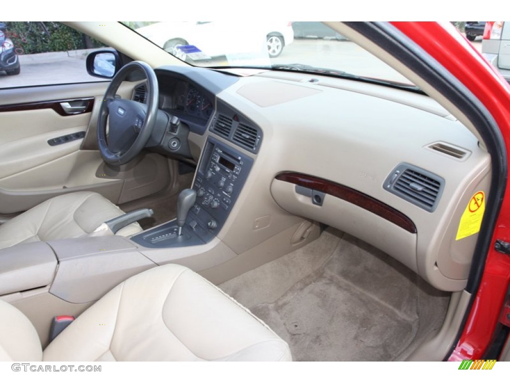 2002 S60 2.4T - Red / Taupe/Light Taupe photo #13