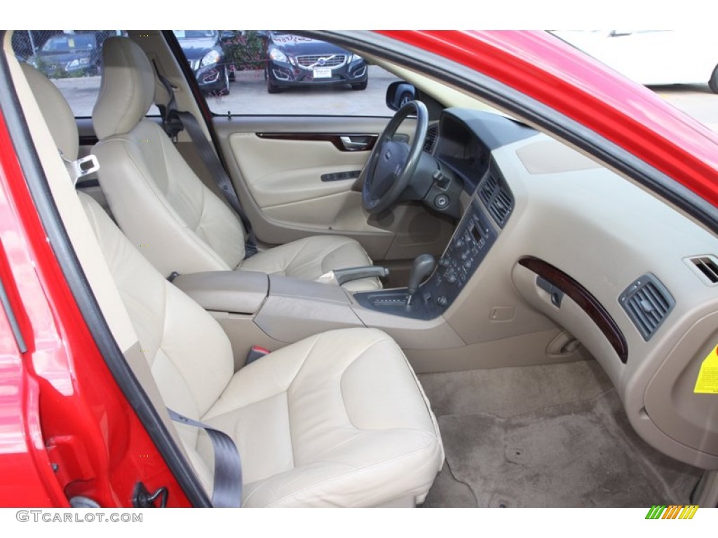 2002 S60 2.4T - Red / Taupe/Light Taupe photo #14