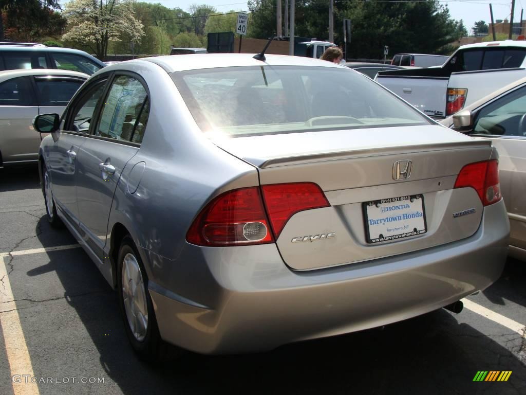 2006 Civic Hybrid Sedan - Alabaster Silver Metallic / Blue photo #6