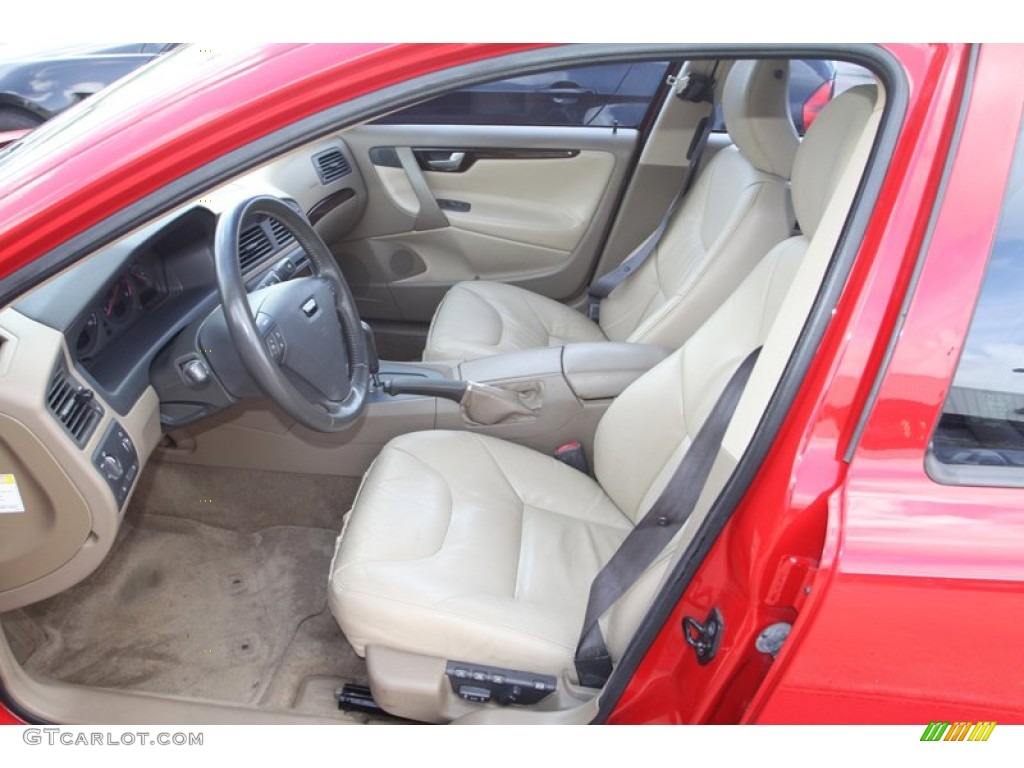 2002 S60 2.4T - Red / Taupe/Light Taupe photo #22