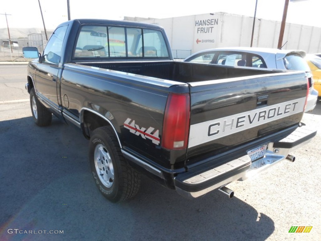 1993 C/K K1500 Regular Cab 4x4 - Black / Gray photo #9