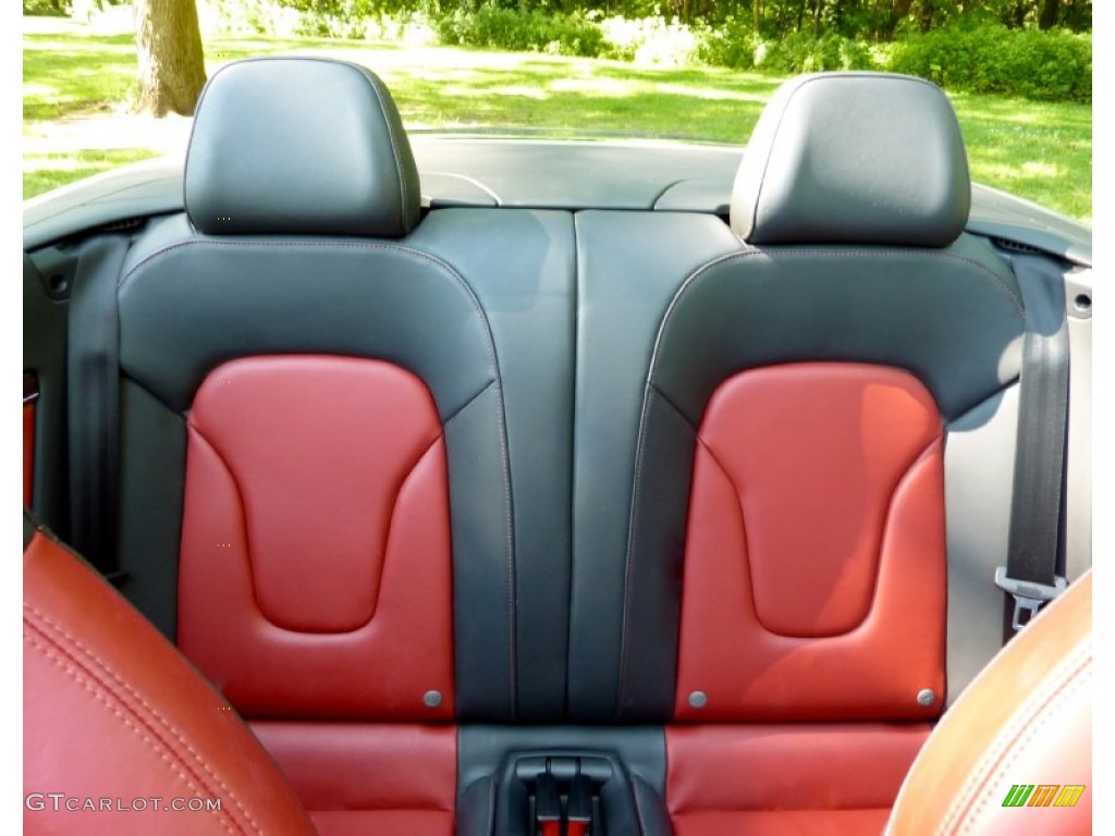 Magma Red Silk Nappa Leather Interior 2010 Audi S5 3.0 TFSI quattro Cabriolet Photo #82205931