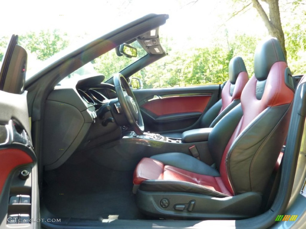 Magma Red Silk Nappa Leather Interior 2010 Audi S5 3.0 TFSI quattro Cabriolet Photo #82206222