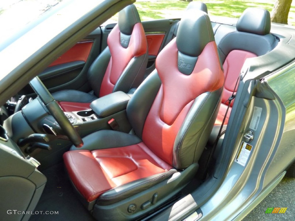 Magma Red Silk Nappa Leather Interior 2010 Audi S5 3.0 TFSI quattro Cabriolet Photo #82206237