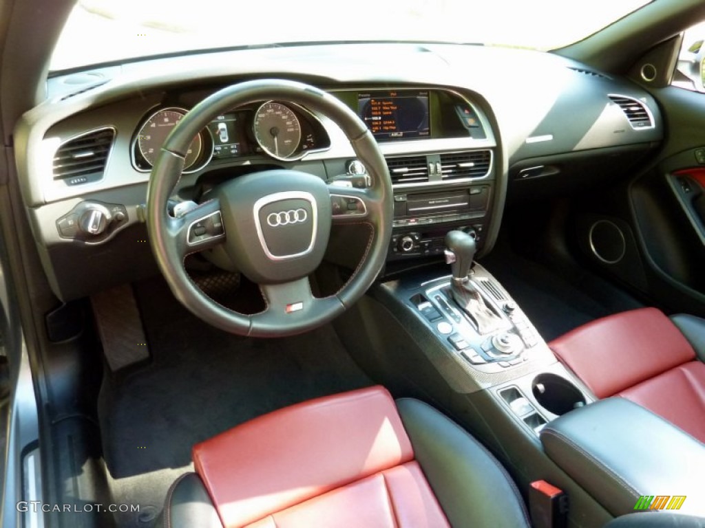 Magma Red Silk Nappa Leather Interior 2010 Audi S5 3.0 TFSI quattro Cabriolet Photo #82206432