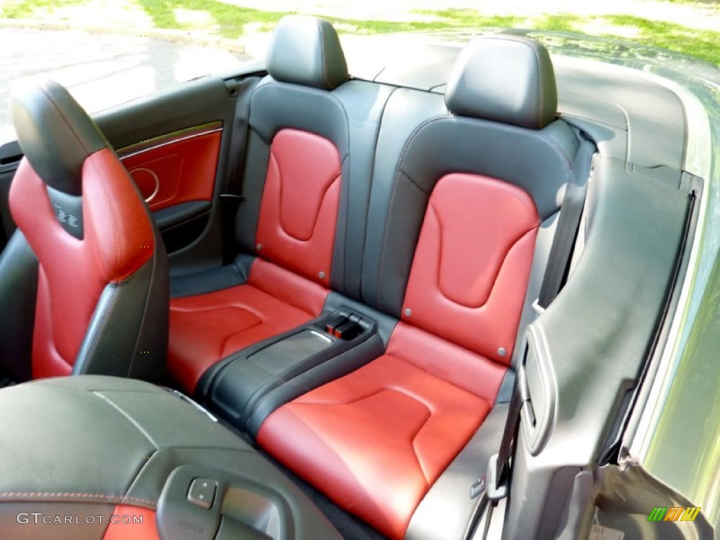 Magma Red Silk Nappa Leather Interior 2010 Audi S5 3.0 TFSI quattro Cabriolet Photo #82206462