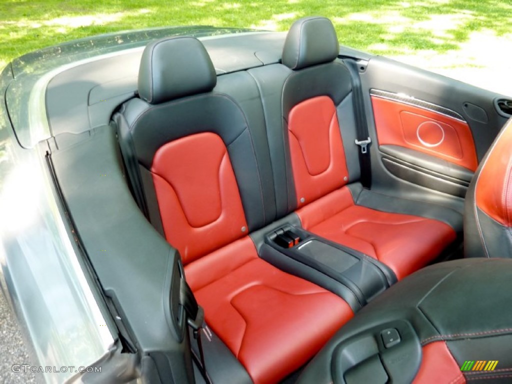 Magma Red Silk Nappa Leather Interior 2010 Audi S5 3.0 TFSI quattro Cabriolet Photo #82206501