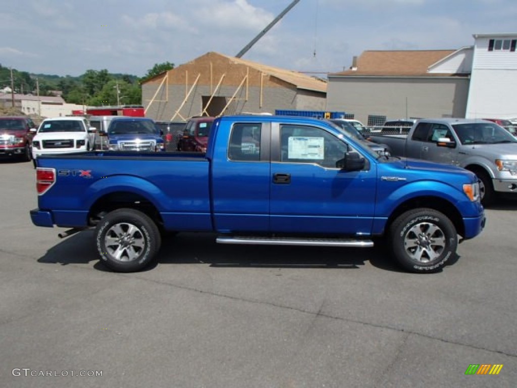 Blue Flame Metallic 2013 Ford F150 STX SuperCab 4x4 Exterior Photo #82208331
