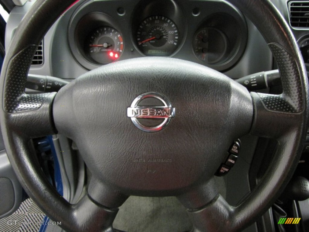 2002 Frontier XE Crew Cab 4x4 - Electric Blue Metallic / Charcoal photo #16