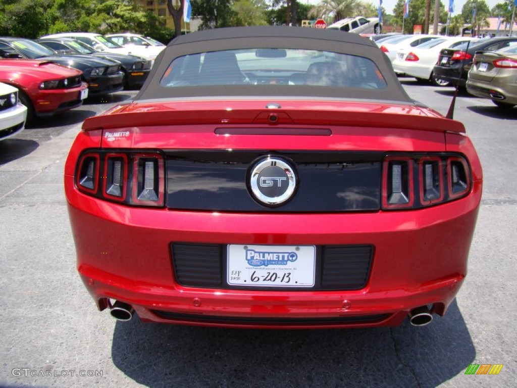 2013 Mustang GT Premium Convertible - Red Candy Metallic / Charcoal Black photo #7