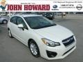 2013 Satin White Pearl Subaru Impreza 2.0i Premium 5 Door  photo #1