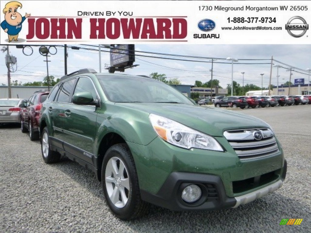 2014 Outback 2.5i Limited - Cypress Green Pearl / Ivory photo #1