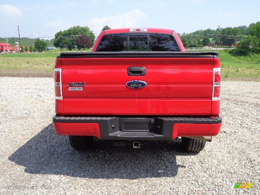 2010 F150 STX SuperCab 4x4 - Vermillion Red / Medium Stone photo #21