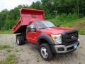Vermillion Red 2012 Ford F550 Super Duty XL Regular Cab 4x4 Dump Truck Exterior