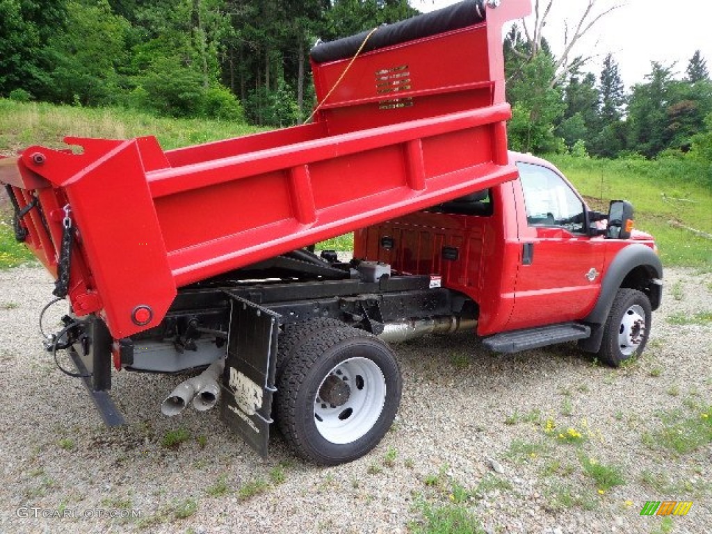 Vermillion Red 2012 Ford F550 Super Duty XL Regular Cab 4x4 Dump Truck Exterior Photo #82214229