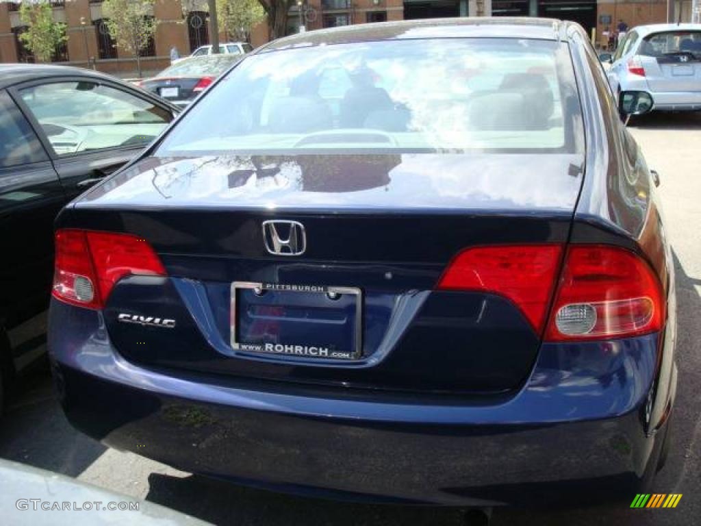 2007 Civic LX Sedan - Royal Blue Pearl / Gray photo #3