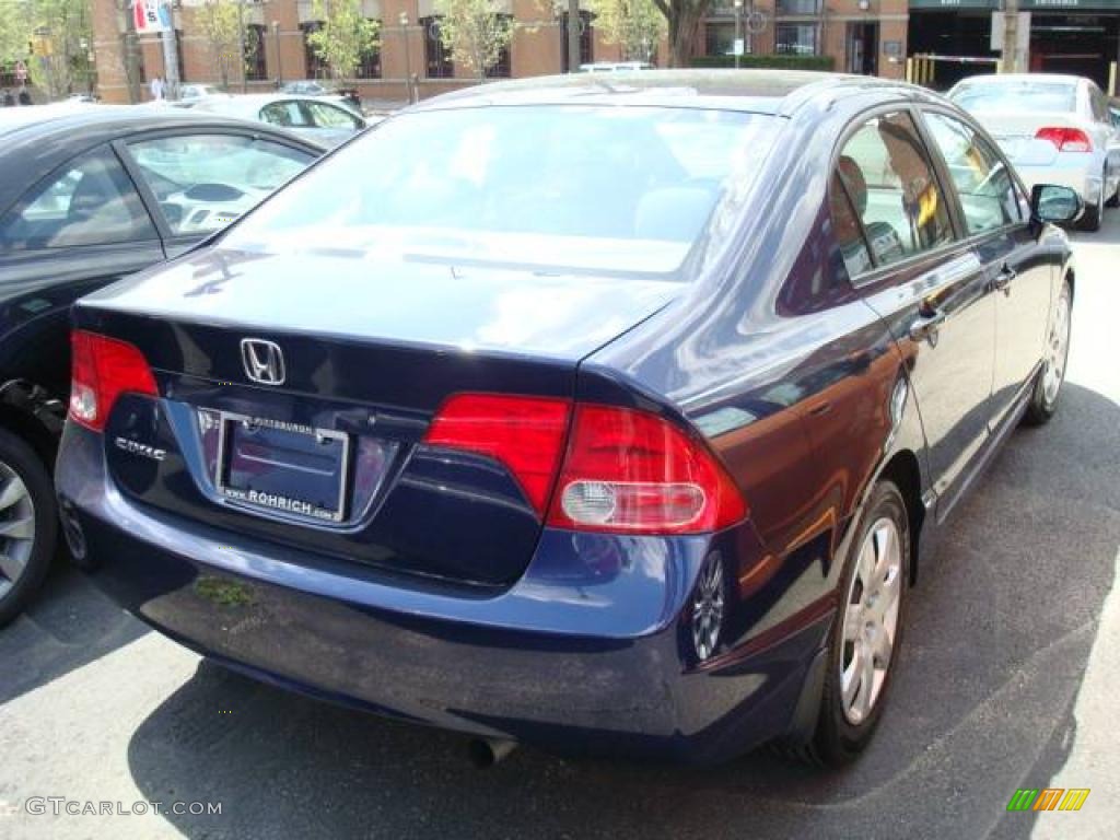 2007 Civic LX Sedan - Royal Blue Pearl / Gray photo #4