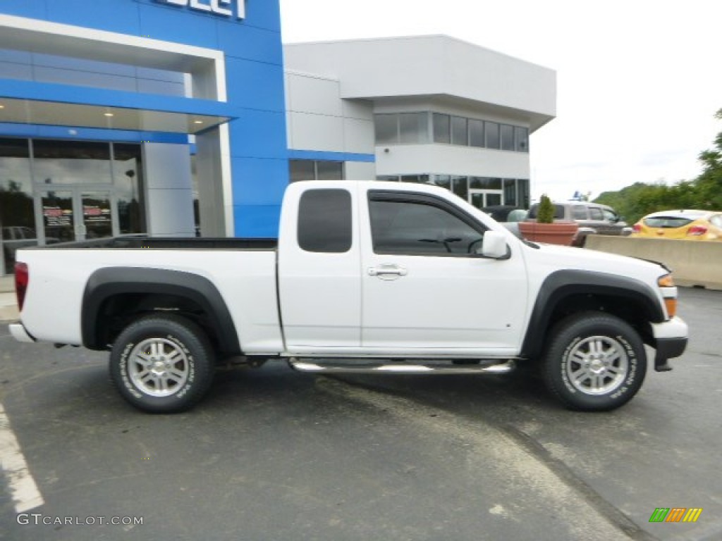 2009 Colorado LT Extended Cab 4x4 - Summit White / Ebony photo #2