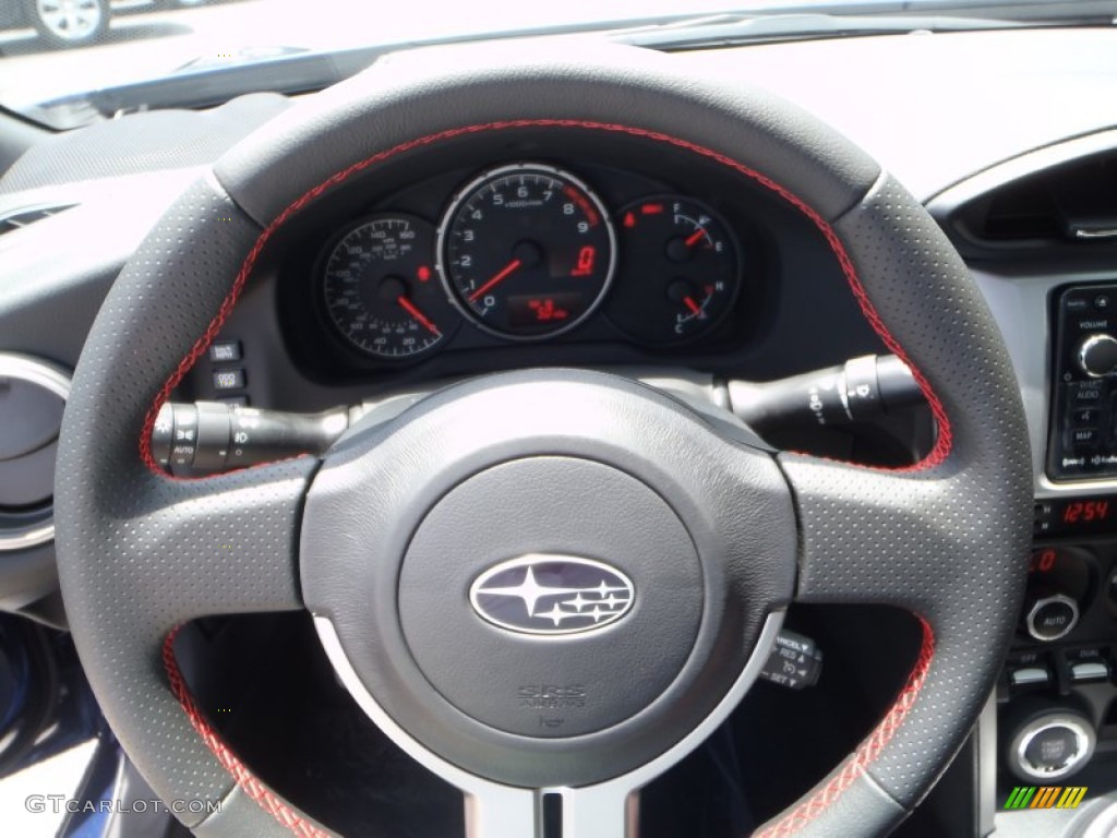 2013 Subaru BRZ Limited Black Leather/Alcantara Steering Wheel Photo #82216421