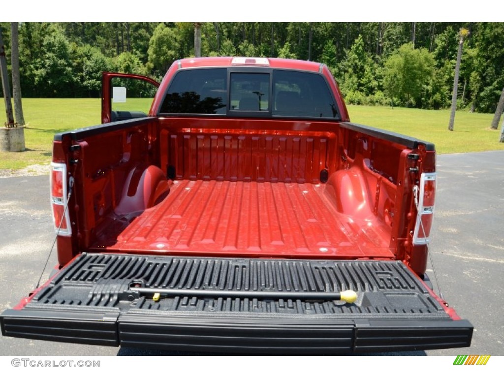 2013 F150 Platinum SuperCrew 4x4 - Ruby Red Metallic / Platinum Unique Black Leather photo #14