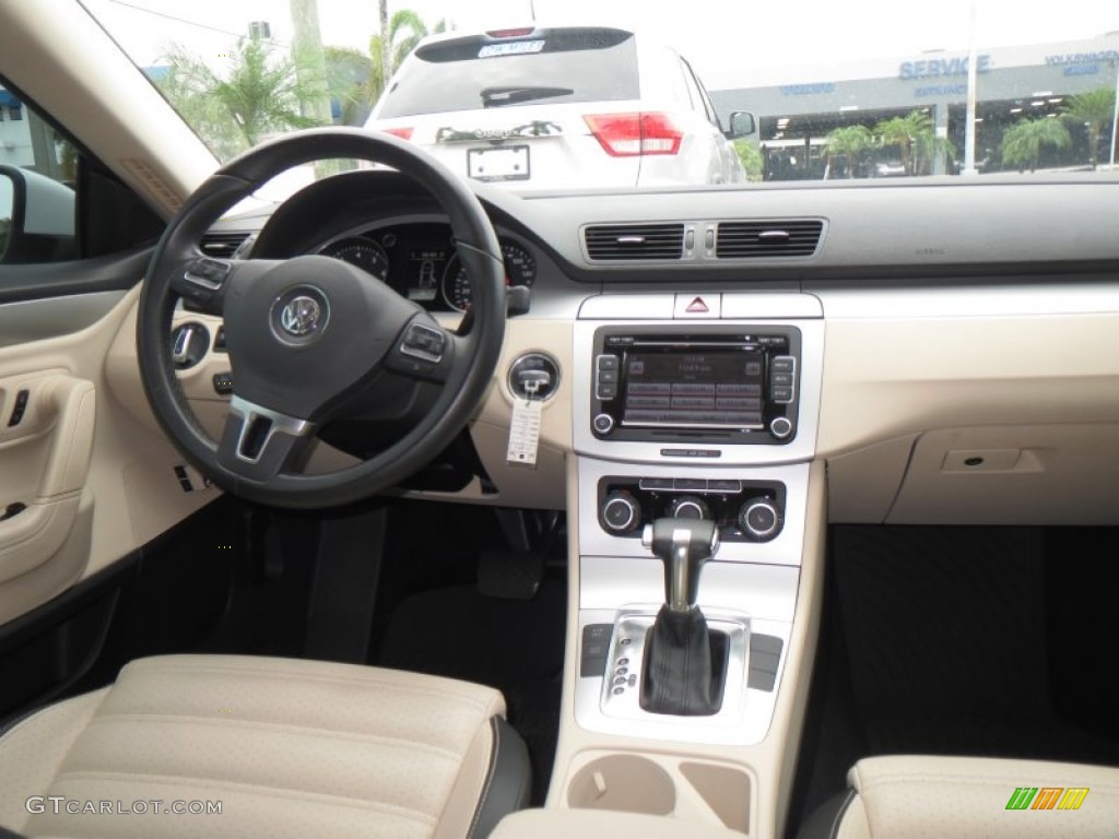 2011 Volkswagen CC Sport Cornsilk Beige/Black Dashboard Photo #82217811