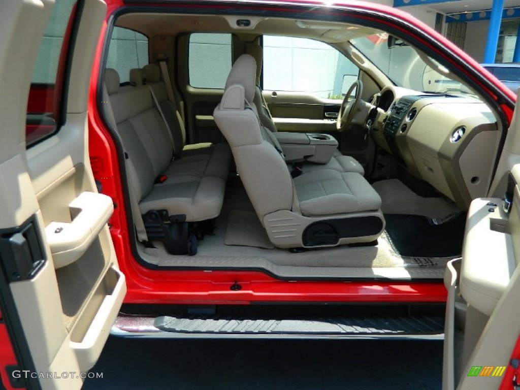 2006 F150 XLT SuperCab 4x4 - Bright Red / Tan photo #13