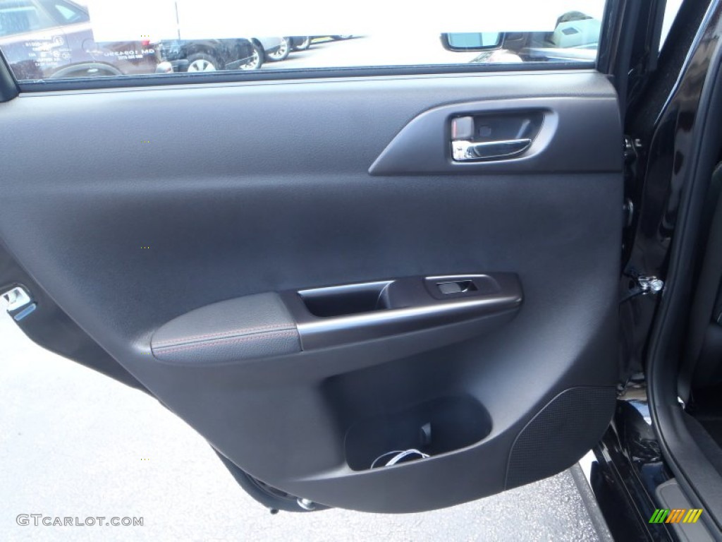 2013 Subaru Impreza WRX STi 5 Door Black Door Panel Photo #82218303