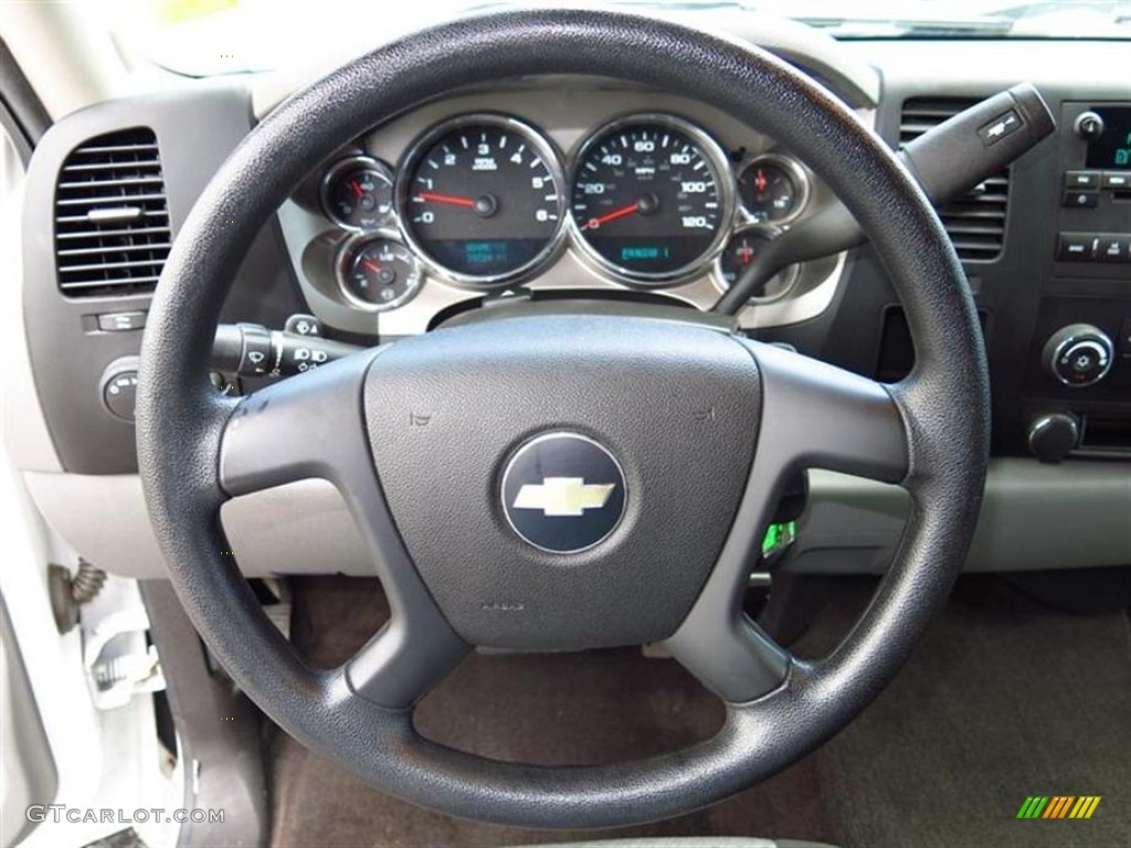 2009 Chevrolet Silverado 2500HD LS Crew Cab Dark Titanium Steering Wheel Photo #82220693