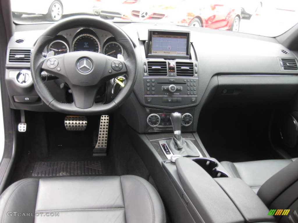 2009 Mercedes-Benz C 63 AMG Black AMG Premium Leather Dashboard Photo #82221989