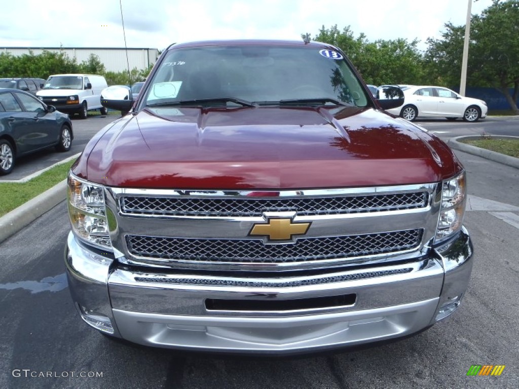 2013 Silverado 1500 LT Extended Cab - Deep Ruby Metallic / Ebony photo #2