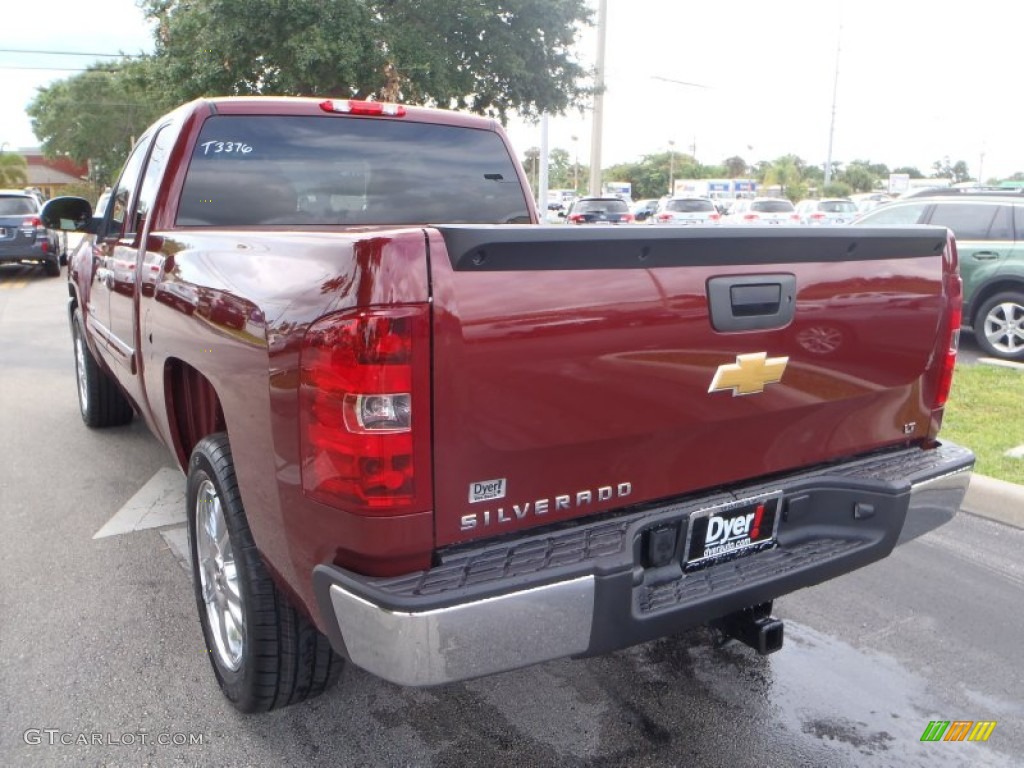 2013 Silverado 1500 LT Extended Cab - Deep Ruby Metallic / Ebony photo #4