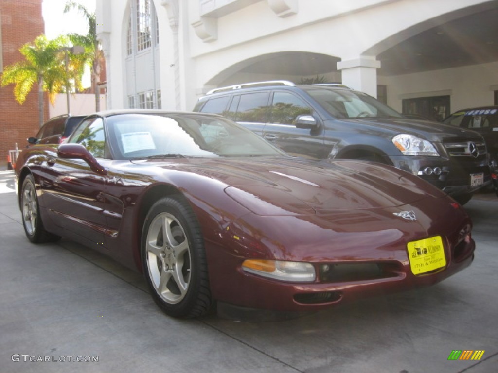 2003 Corvette Convertible - 50th Anniversary Red / Light Oak photo #1