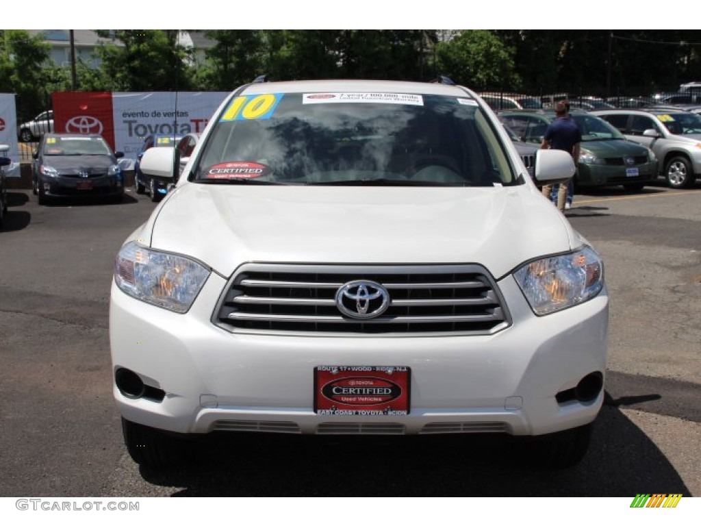 2010 Highlander V6 4WD - Blizzard White Pearl / Sand Beige photo #2