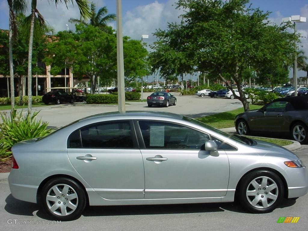 2007 Civic LX Sedan - Alabaster Silver Metallic / Gray photo #2