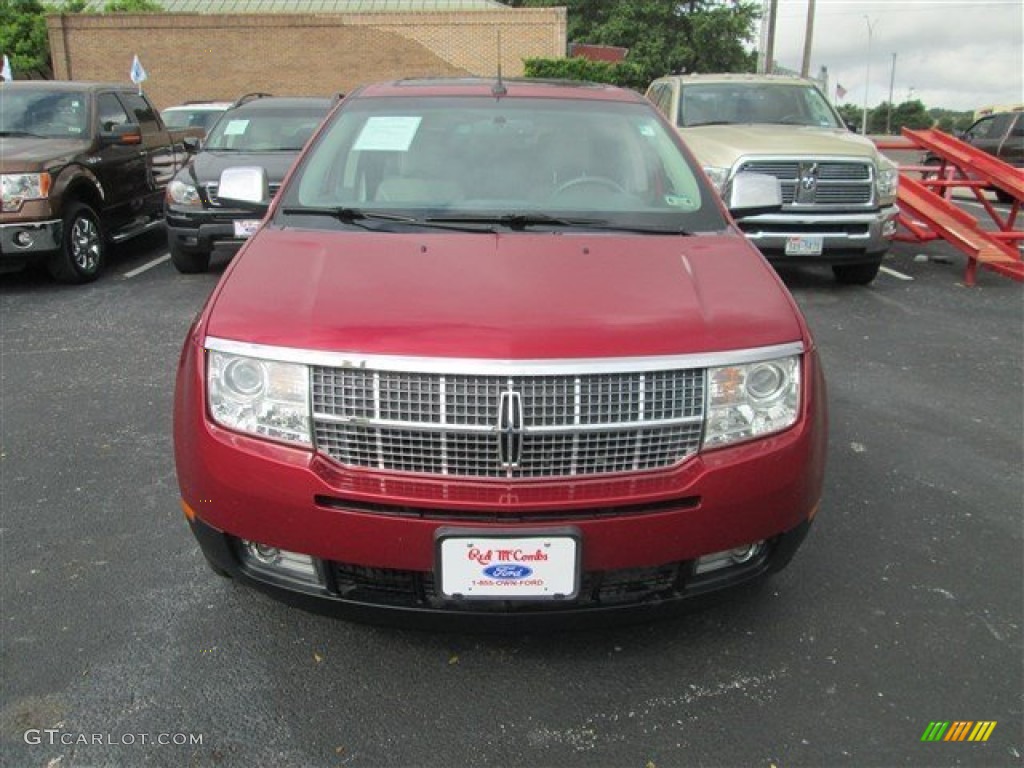 2008 MKX  - Vivid Red Metallic / Medium Light Stone photo #4