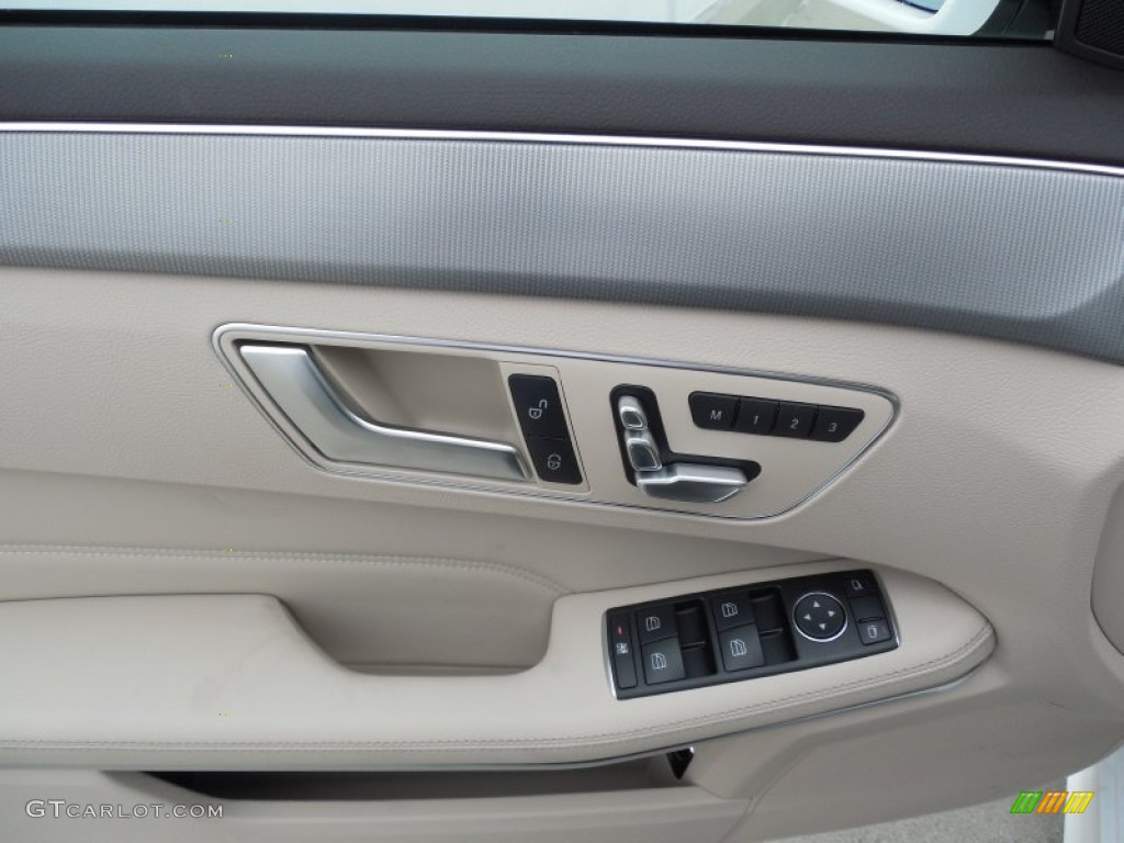 2014 Mercedes-Benz E 350 4Matic Sport Wagon Silk Beige/Espresso Brown Door Panel Photo #82226472
