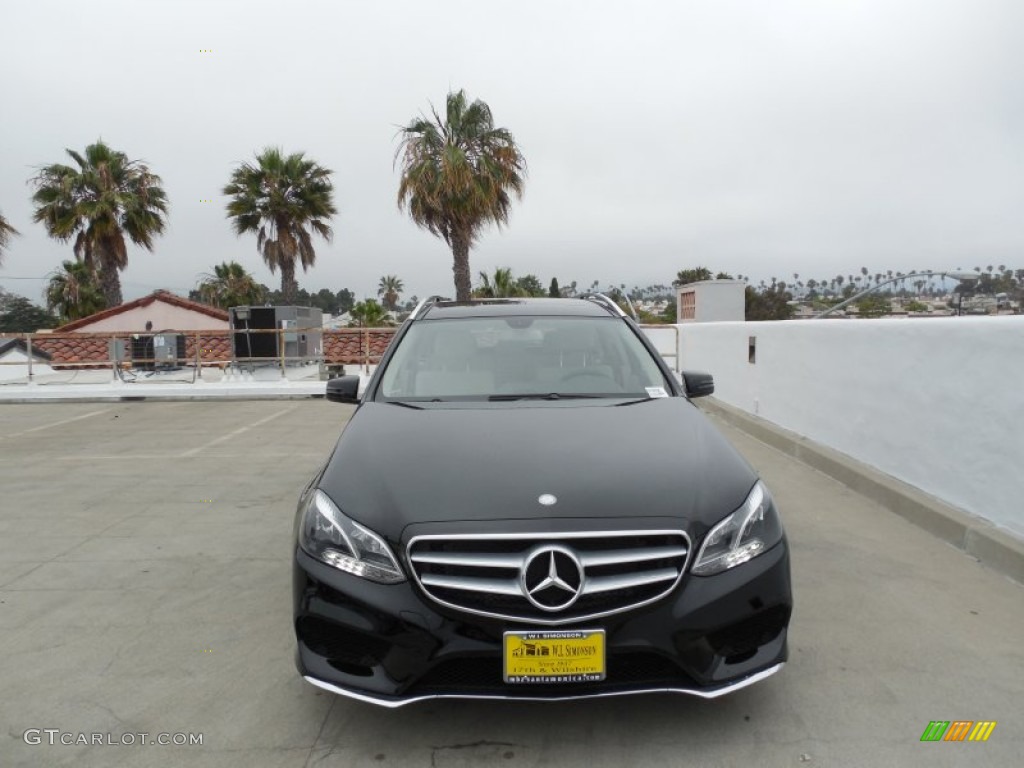 2014 E 350 4Matic Sport Wagon - Black / Silk Beige/Espresso Brown photo #2